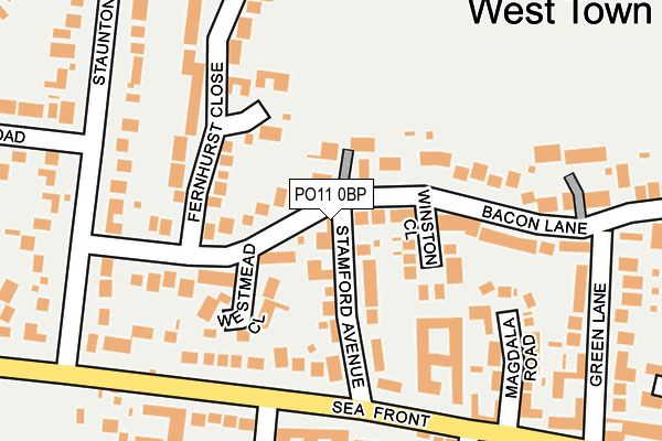 PO11 0BP map - OS OpenMap – Local (Ordnance Survey)