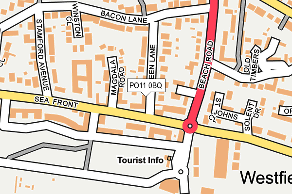 PO11 0BQ map - OS OpenMap – Local (Ordnance Survey)