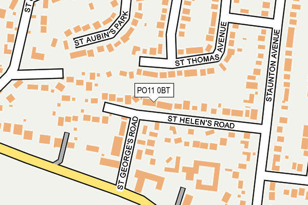 PO11 0BT map - OS OpenMap – Local (Ordnance Survey)