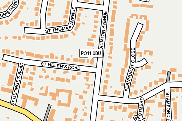 PO11 0BU map - OS OpenMap – Local (Ordnance Survey)