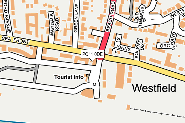 PO11 0DE map - OS OpenMap – Local (Ordnance Survey)