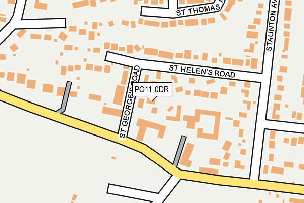 PO11 0DR map - OS OpenMap – Local (Ordnance Survey)