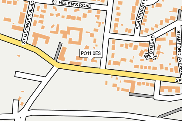 PO11 0ES map - OS OpenMap – Local (Ordnance Survey)