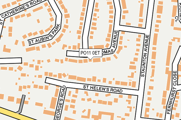 PO11 0ET map - OS OpenMap – Local (Ordnance Survey)