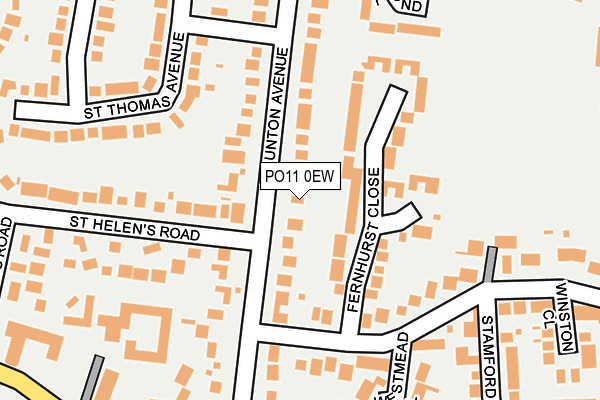 PO11 0EW map - OS OpenMap – Local (Ordnance Survey)