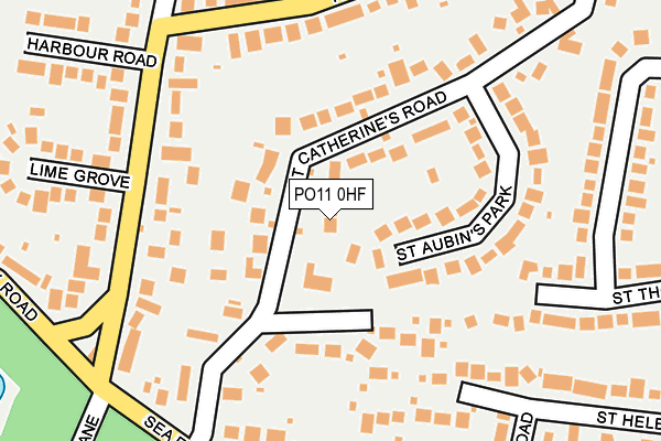 PO11 0HF map - OS OpenMap – Local (Ordnance Survey)