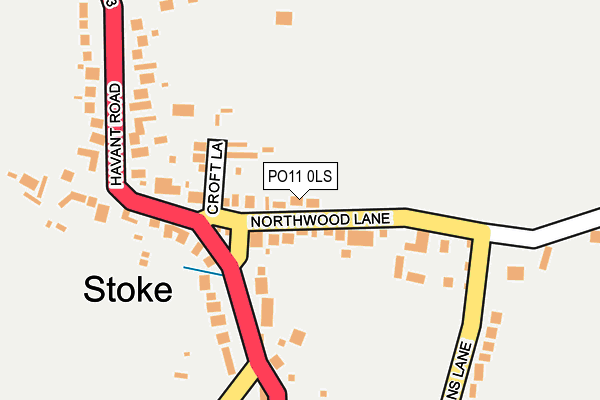 PO11 0LS map - OS OpenMap – Local (Ordnance Survey)