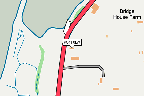 PO11 0LW map - OS OpenMap – Local (Ordnance Survey)