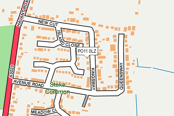 PO11 0LZ map - OS OpenMap – Local (Ordnance Survey)