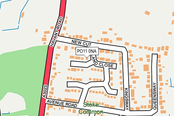 PO11 0NA map - OS OpenMap – Local (Ordnance Survey)