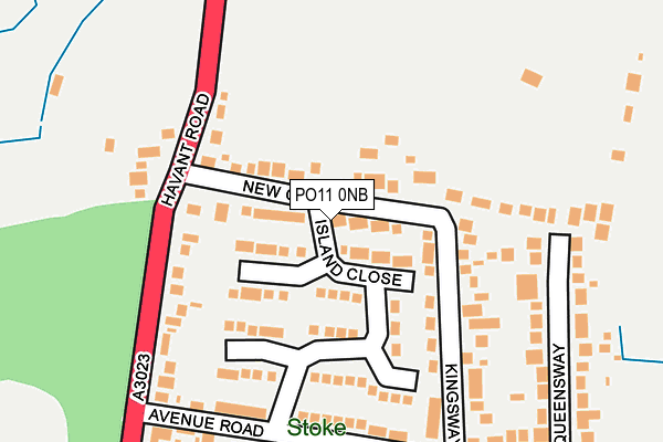 PO11 0NB map - OS OpenMap – Local (Ordnance Survey)