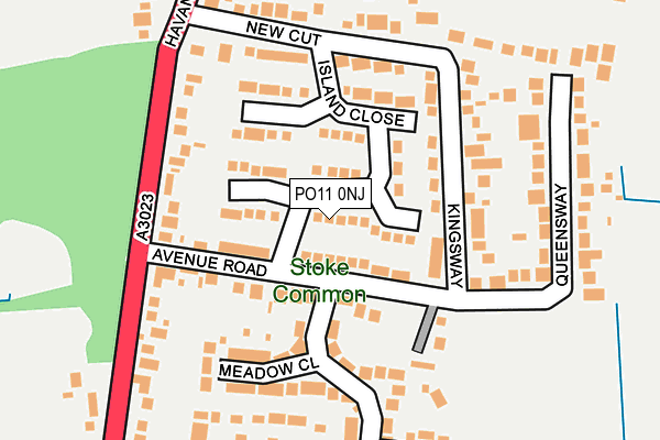 PO11 0NJ map - OS OpenMap – Local (Ordnance Survey)