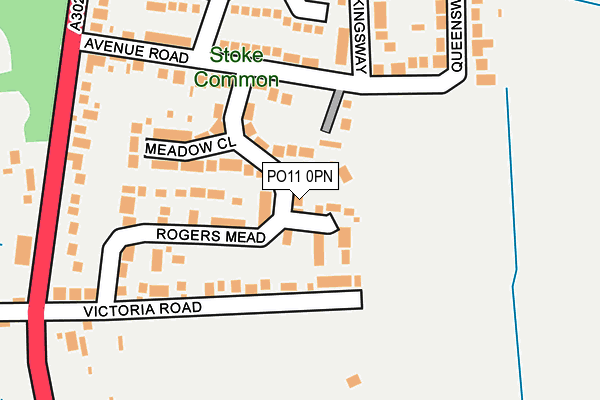 PO11 0PN map - OS OpenMap – Local (Ordnance Survey)