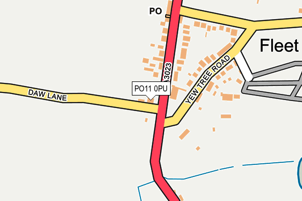 PO11 0PU map - OS OpenMap – Local (Ordnance Survey)