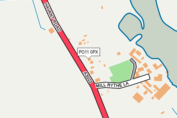 PO11 0PX map - OS OpenMap – Local (Ordnance Survey)