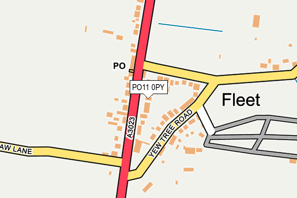 PO11 0PY map - OS OpenMap – Local (Ordnance Survey)