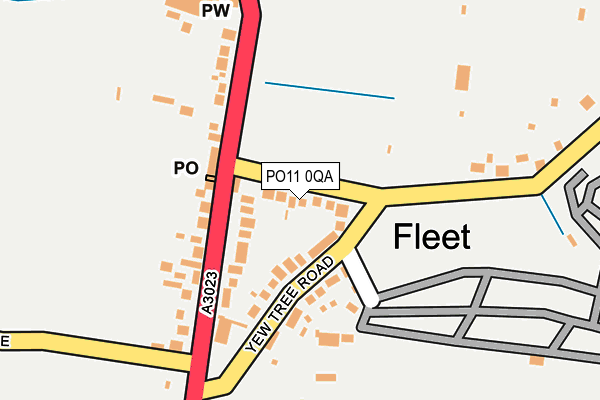 PO11 0QA map - OS OpenMap – Local (Ordnance Survey)