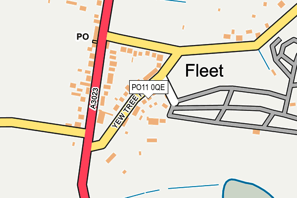 PO11 0QE map - OS OpenMap – Local (Ordnance Survey)