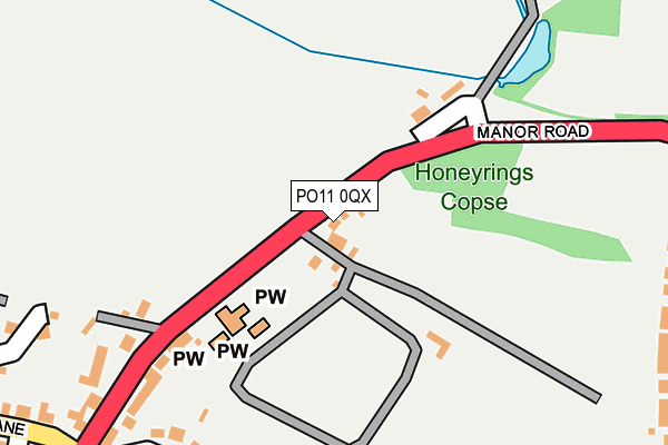 PO11 0QX map - OS OpenMap – Local (Ordnance Survey)