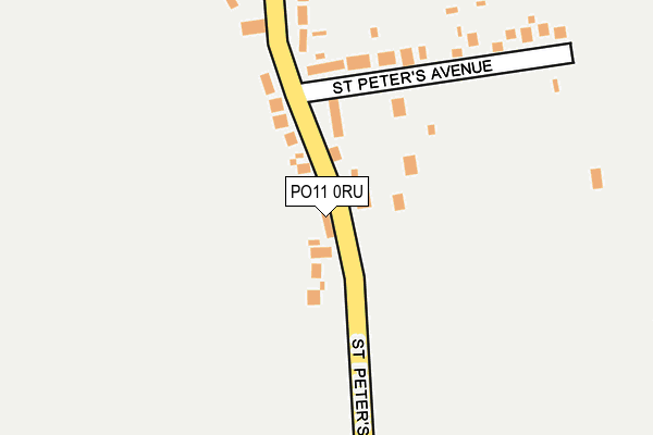 PO11 0RU map - OS OpenMap – Local (Ordnance Survey)