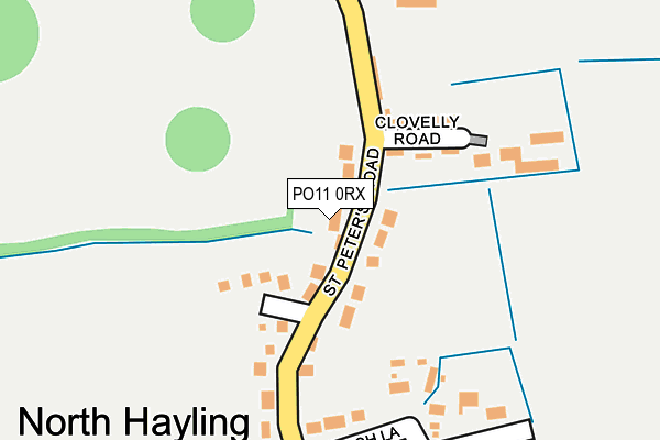 PO11 0RX map - OS OpenMap – Local (Ordnance Survey)