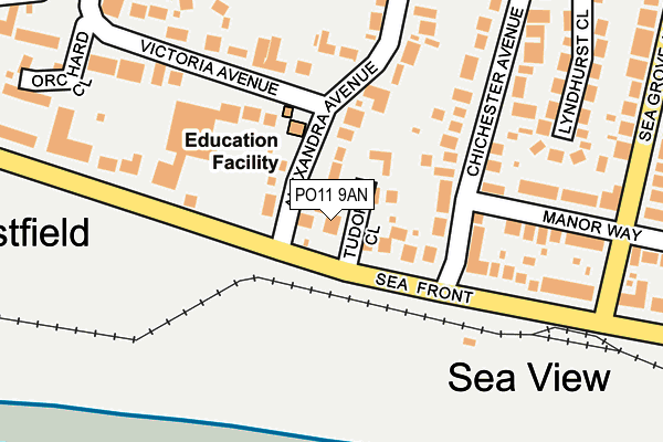 PO11 9AN map - OS OpenMap – Local (Ordnance Survey)