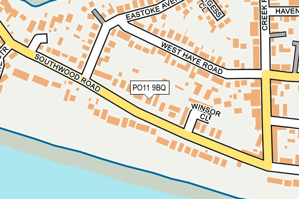 PO11 9BQ map - OS OpenMap – Local (Ordnance Survey)