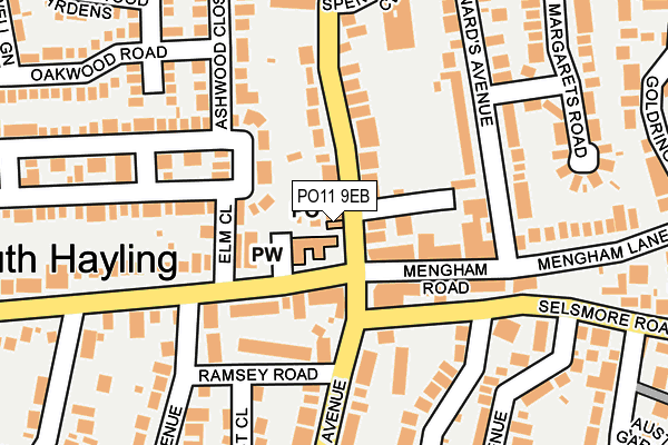 PO11 9EB map - OS OpenMap – Local (Ordnance Survey)