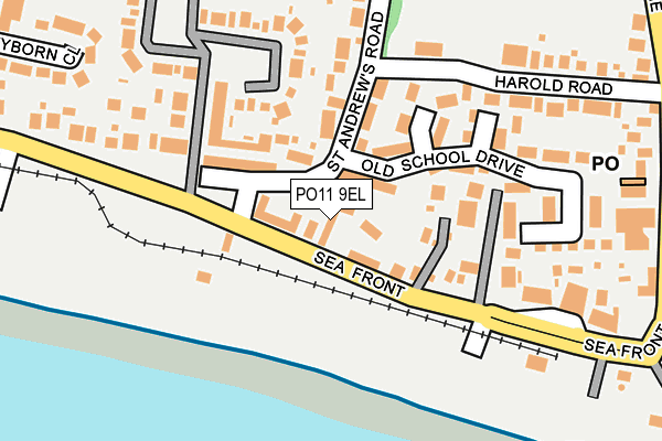 PO11 9EL map - OS OpenMap – Local (Ordnance Survey)