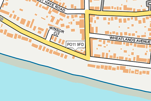 PO11 9FD map - OS OpenMap – Local (Ordnance Survey)