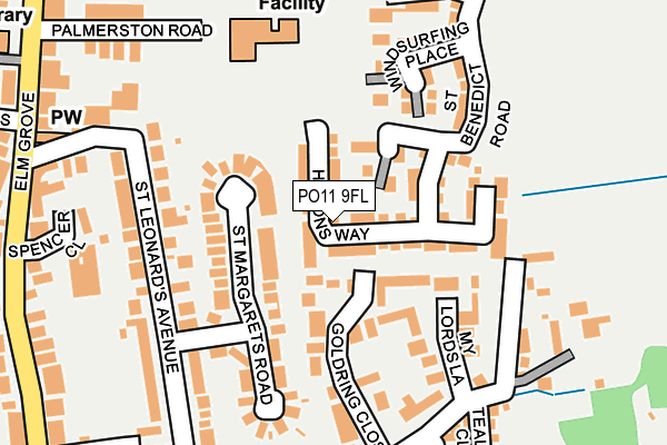 PO11 9FL map - OS OpenMap – Local (Ordnance Survey)