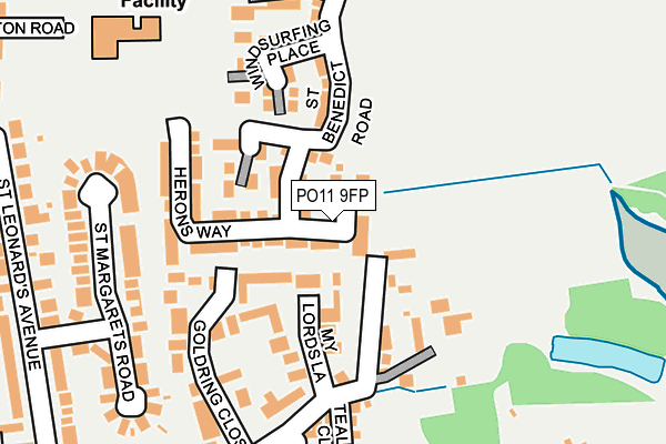 PO11 9FP map - OS OpenMap – Local (Ordnance Survey)