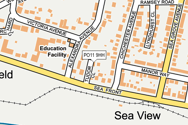 PO11 9HH map - OS OpenMap – Local (Ordnance Survey)