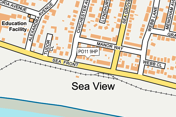 PO11 9HP map - OS OpenMap – Local (Ordnance Survey)