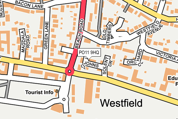 PO11 9HQ map - OS OpenMap – Local (Ordnance Survey)