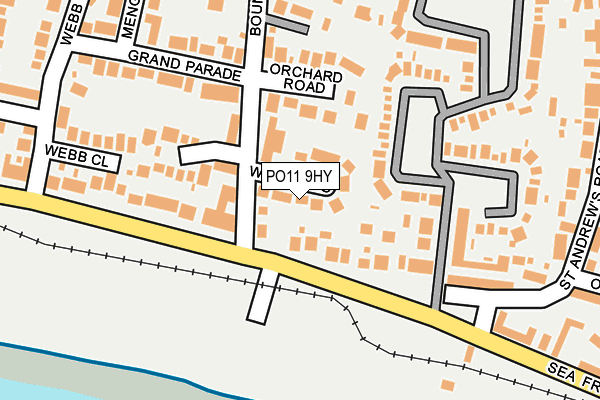 PO11 9HY map - OS OpenMap – Local (Ordnance Survey)
