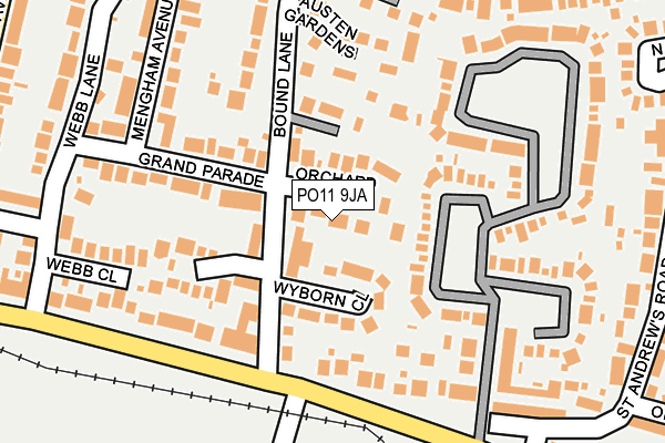 PO11 9JA map - OS OpenMap – Local (Ordnance Survey)