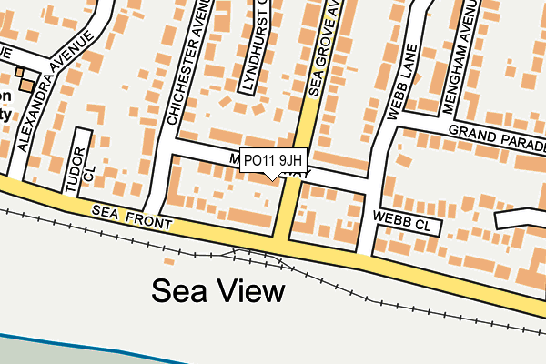 PO11 9JH map - OS OpenMap – Local (Ordnance Survey)