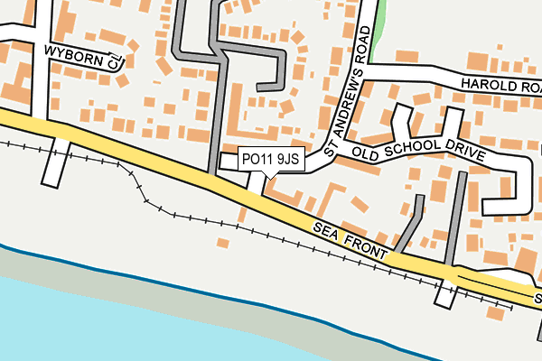 PO11 9JS map - OS OpenMap – Local (Ordnance Survey)