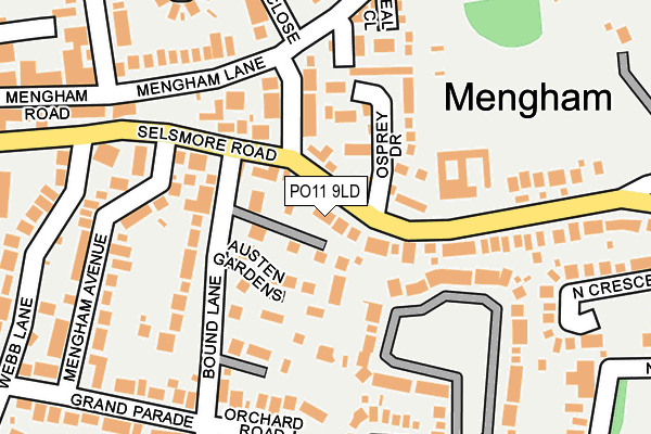 PO11 9LD map - OS OpenMap – Local (Ordnance Survey)