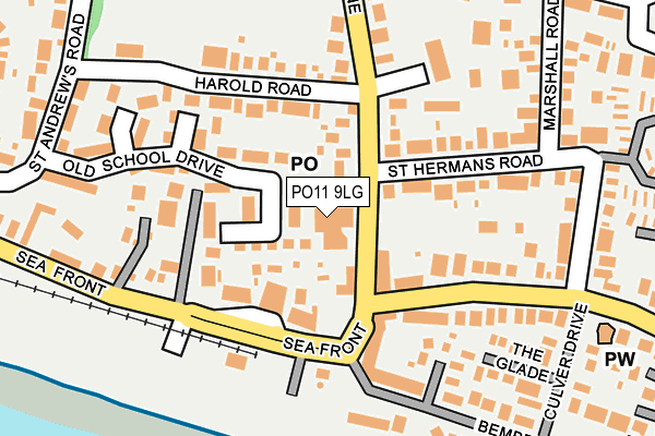 PO11 9LG map - OS OpenMap – Local (Ordnance Survey)