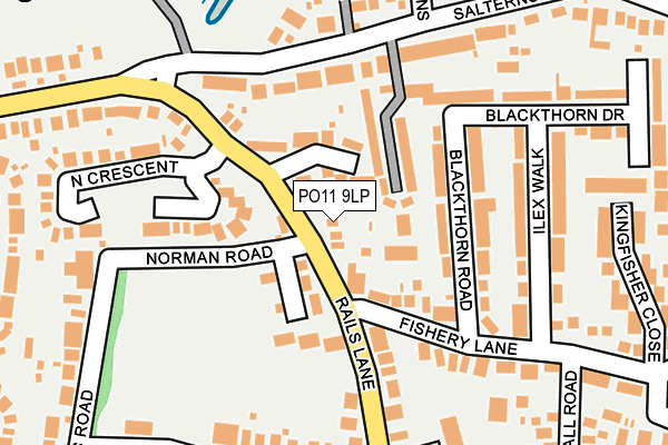 PO11 9LP map - OS OpenMap – Local (Ordnance Survey)