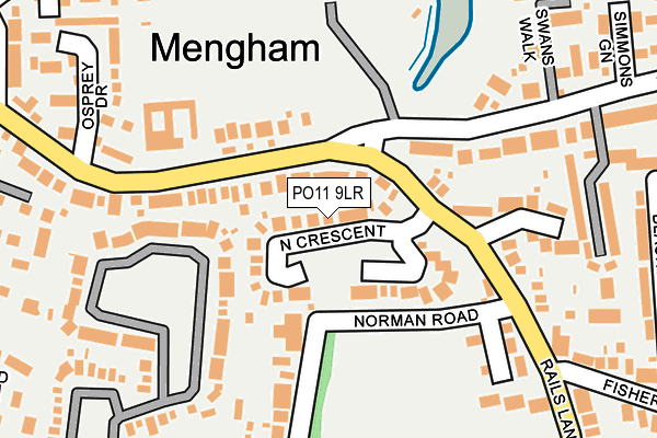 PO11 9LR map - OS OpenMap – Local (Ordnance Survey)