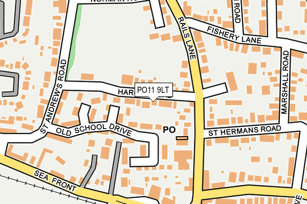 PO11 9LT map - OS OpenMap – Local (Ordnance Survey)