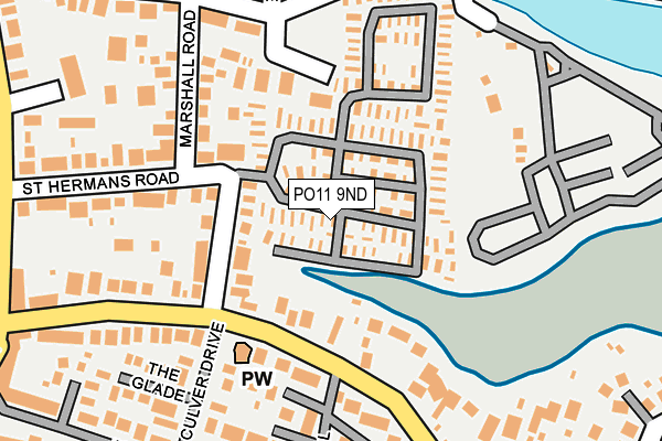 PO11 9ND map - OS OpenMap – Local (Ordnance Survey)