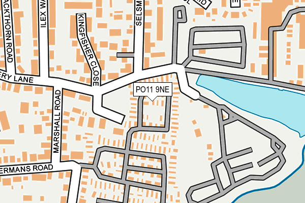 PO11 9NE map - OS OpenMap – Local (Ordnance Survey)