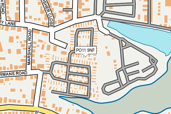 PO11 9NF map - OS OpenMap – Local (Ordnance Survey)