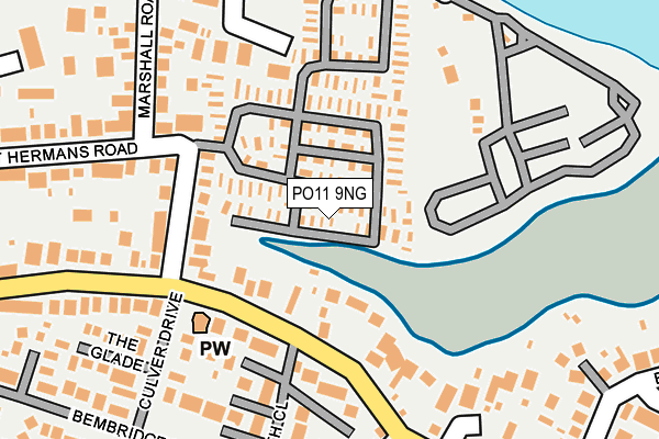 PO11 9NG map - OS OpenMap – Local (Ordnance Survey)