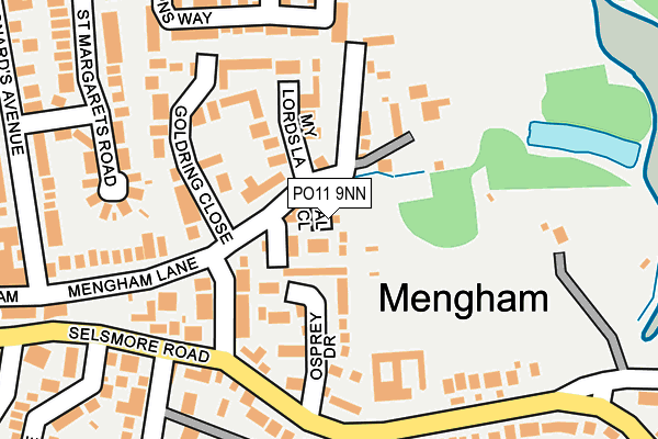 PO11 9NN map - OS OpenMap – Local (Ordnance Survey)