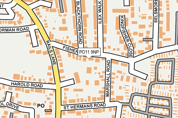 PO11 9NP map - OS OpenMap – Local (Ordnance Survey)